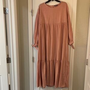 Elegant Pink Midi Dress